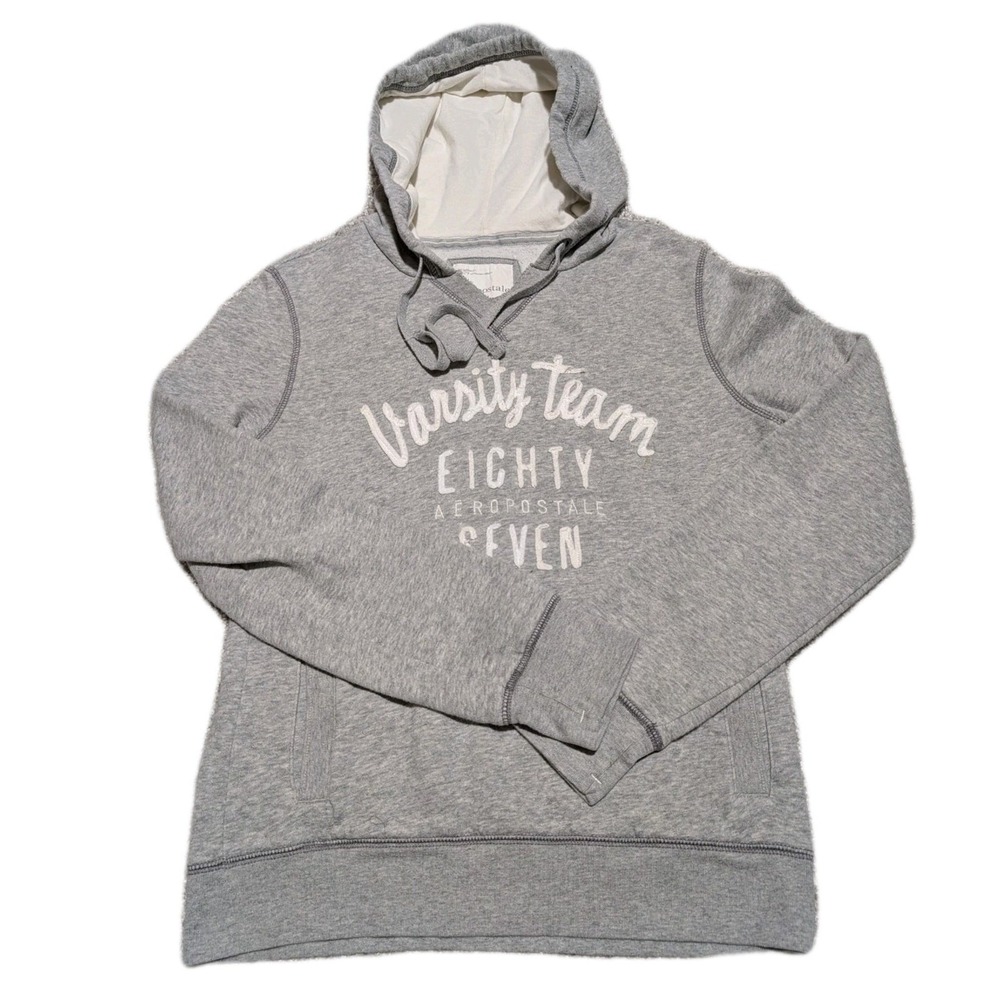 Aeropostale Size Large Women's Hoodie Varsity Gray Y2K